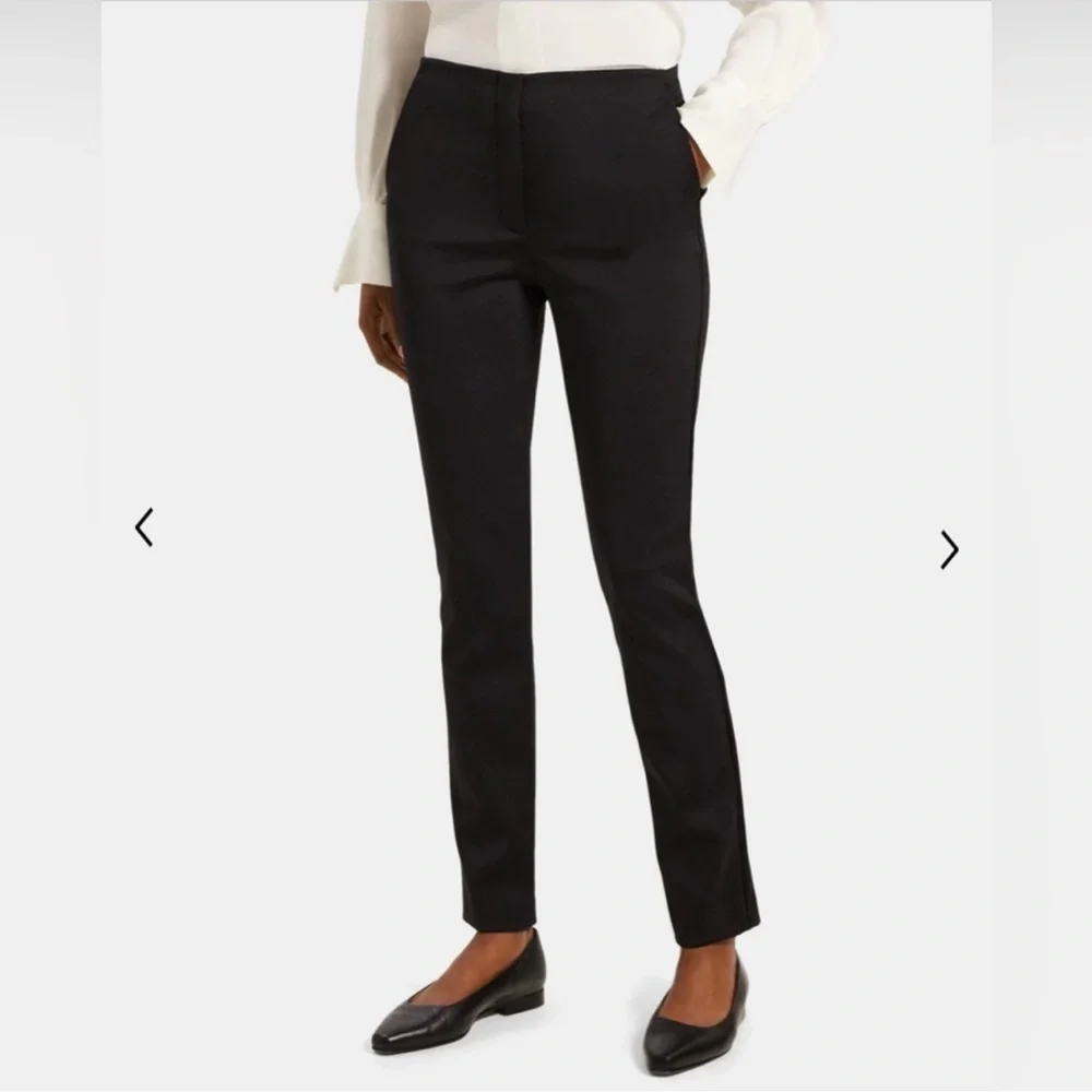 Theory HW Tennyson Wool Trousers Pants Navy Blue size 6 New with Tags $325 - Picture 1 of 13